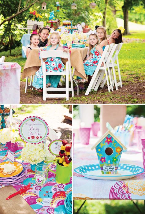 Bright & Cheery Flirty Birdie Forest Party Bird Theme Parties, Birdie Birthday, Bridal Shower Cocktails, Bird Birthday Parties, Bird Cookies, Forest Party, Bird Party, Kid Parties, Birthday Bar