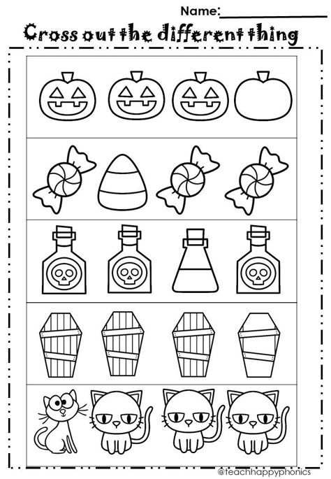 This is a set of Halloween-themed worksheets for preschool and kindergarten math and literacy skills. Just print and go, no prep needed! These activities will keep your students focused on learning during the crazy days surrounding Halloween. Prek Learning Activities Halloween, Halloween Books For Preschoolers, October Prek Worksheets, Pete The Cat Trick Or Treat Activities, Math Halloween Craft, October Worksheets Preschool, Pre K Halloween Worksheets, Halloween Preschool Lesson Plans, October Preschool Worksheets