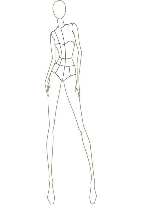 Manequin Drawn, Fashion Illustration Template, Fashion Sketchbook Inspiration, Fashion Model Sketch, Fashion Figure Drawing, Model Sketch, Fashion Illustrations Techniques, Fashion Drawing Sketches, Fashion Drawing Tutorial