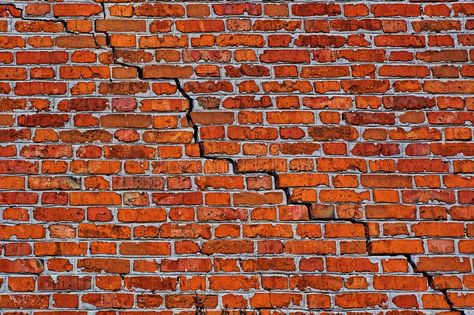 Brick wall with diagonal crack. Brick wall with big diagonal crack , #Aff, #diagonal, #wall, #Brick, #href, #big #ad Wall Brick, Brick Wall, Free Stock Photos, Royalty Free Stock Photos, Stock Images, Stock Photos, Wall