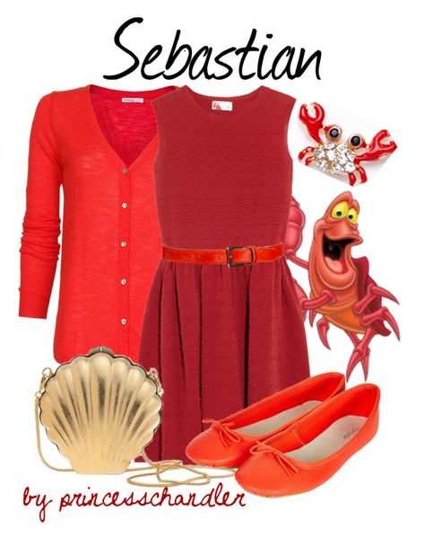 "Sebastian" by princesschandler ❤ liked on Polyvore featuring Sebastian Professional, 2b bebe, MANGO, RED Valentino, Lanvin, Topshop, Black & Brown London, thelittlemermaid, disneybound and princesschandler Subtle Cosplay, Little Mermaid Outfit, Disney Character Outfits, Princess Character, Disney Princess Costumes, Character Clothes, Movie Inspired Outfits, Mermaid Outfit, Character Inspired Outfits