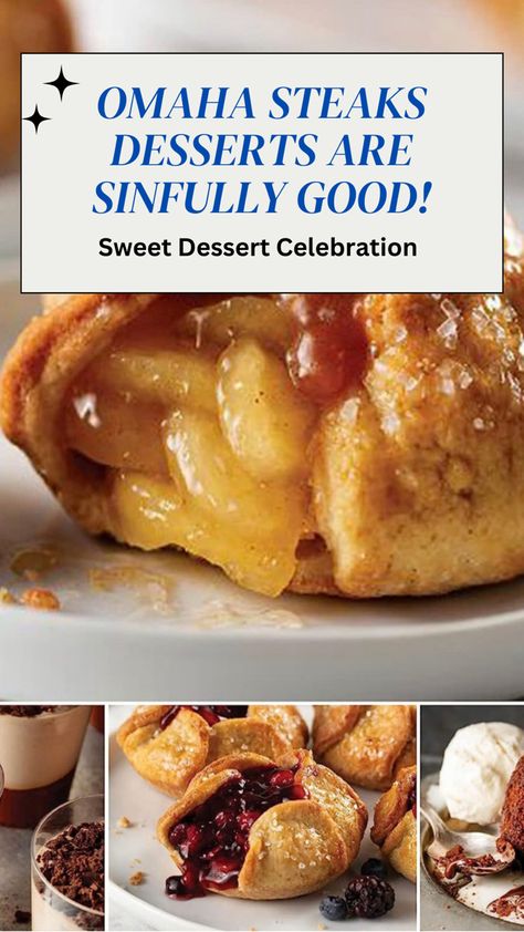 Sweet dessert package makes perfect gift for loved one with sweet tooth Omaha Steaks Apple Tartlets Recipe, Apple Tartlets Recipe, Caramel Apple Tartlets, Berry Tartlets, Caramel Cups, Apple Tartlets, Individual Cheesecakes, Molten Chocolate Lava Cake, Omaha Steaks