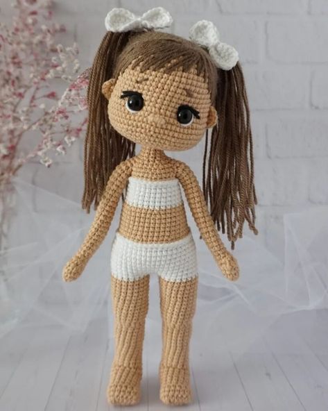 Arigumi Doll Patterns, Free Amigurumi Patterns Doll, Free Pattern Crochet Toys, Amigurumi People Free Pattern, Crochet Amigurumi Dolls, How To Crochet A Doll, Small Crochet Dolls Free Patterns, Crocheted Dolls Free Patterns, Free Doll Crochet Patterns