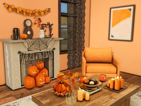 The Sims Resource - Haunted Living Room (TSR only CC) Sims 4 Cc Fall Furniture, Sims 4 Cc Halloween Decor Patreon, Sims 4 Cc Autumn Decor, Sims 4 Fall Decor Cc, Sims Fall Cc, Sims4 Halloween Cc, Sims 4 Cc Spooky, Sims 4 Fall Decor, Sims 4 Spooky Cc