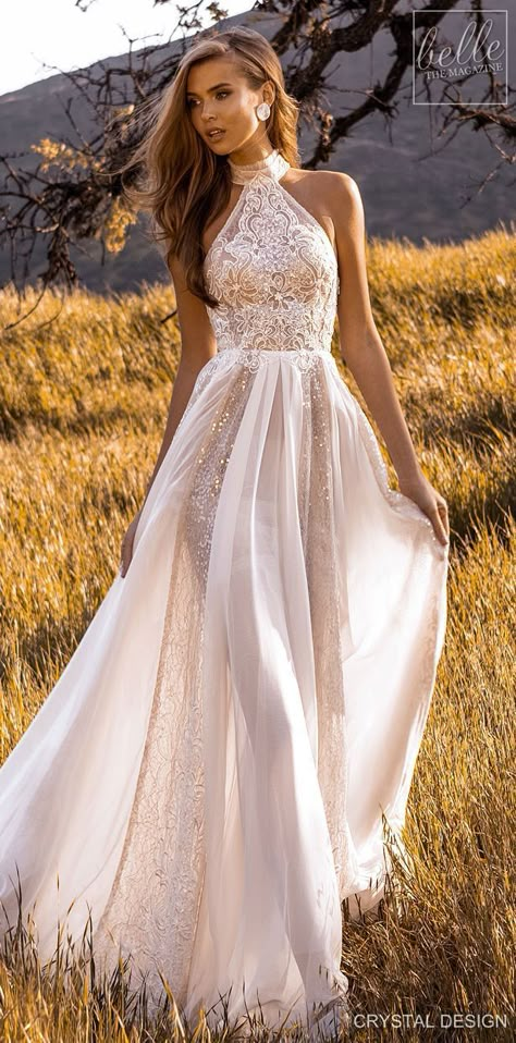 Halter wedding dress