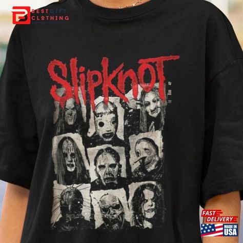 Vintage Slipknot Band T-Shirt Rock Tee Bootleg Inspired Shirt 2023 Classic Check more at https://bestgiftclothing.com/product/vintage-slipknot-band-t-shirt-rock-tee-bootleg-inspired-shirt-2023-classic/ Slipknot Outfits, Slipknot Tshirt, Slipknot T Shirt, Slipknot Band, Shirt 2023, Rock Tees, Slipknot, Rock Bands, Vision Board