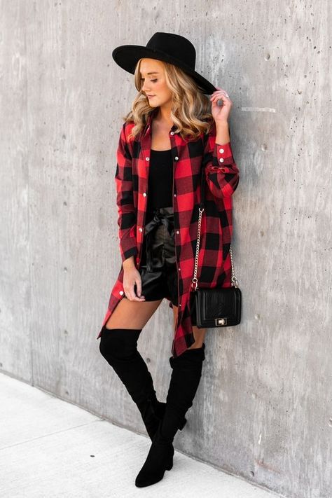 Red And Black Plaid Shirt Outfit, Black Plaid Shirt Outfit, Red Flannel Shirt Outfit, Red Plaid Shirt Outfit, Red Flannel Outfit, Checkered Shirt Outfit, Red Plaid Outfit, Plaid Jacket Outfit, Flannel Shirt Outfit