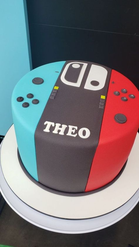 Video Games Cake Ideas, Level Unlocked Birthday Cake, Easy Video Game Cake, Video Game Birthday Cake Ideas, Gaming Themed Cake, Game On Cakes For Boys, Nintendo Switch Themed Birthday Party, Nintendo Cakes For Boys, Gamer Birthday Cake Ideas