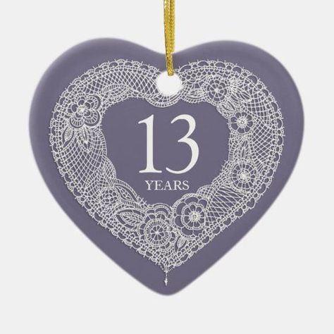 13 Year Wedding Anniversary, 13th Anniversary, Family Couple, Anniversary Logo, Heart Photo, Heart Ornament, Love Family, Photo Heart, Christmas Card Holders