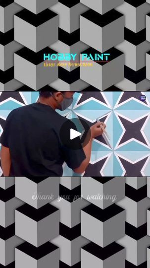 2.3K views · 65 reactions | Optical illusion art tutorial 3d wall painting #art #tutorial #pattern #painting #mural #artist #reels #trending #fyp #indonesia #amerika #india | Hobby Paint Artist Reels, Optical Illusion Art, Painting Mural, Mural Artist, 3d Wall Painting, Wall Painting Art, Pattern Painting, Optical Illusions Art, Illusion Art