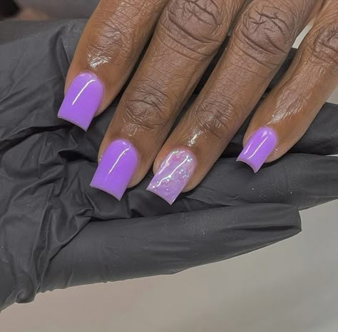 Birthday Acrylic Nails Short Purple, Cute Short Square Nails Purple, Purple Shorties Nails Square, Bday Nails Ideas Short Purple, Short Purple Nail Ideas Acrylic, Short Nail Ideas Purple, Shorties Nails Purple, Lavender Short Nails, Purple Nails Designs Short