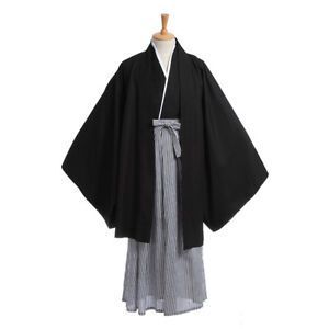 Japanese Yukata Male, Yukata Male, Black Yukata, Yukata Men, Man Kimono, Demon Clothes, Traditional Japanese Clothing Male, Kimono Outfit Japanese, Samurai Outfit