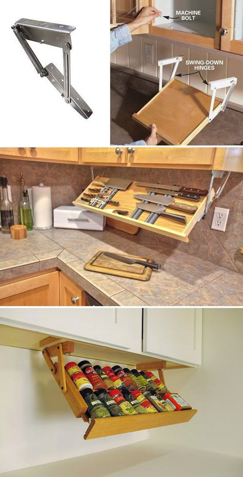 Corner Storage Pantry, Small Space Cabinet Ideas, Smart Home Storage Ideas, Kitchen Extra Cabinet Ideas, Underneath Cabinets Storage Ideas, House Smart Ideas, Kitchen Wasted Space Ideas, Space Between Counter And Cabinets, Alternative Cabinet Ideas