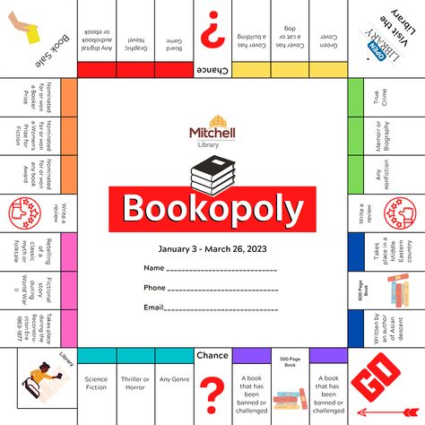 Bookopoly Board Bookopoly Template, Book Games, Library Quotes, Critical Reading, Book Reading Journal, Library Inspiration, Reading Charts, Nonfiction Writing, Reading Club