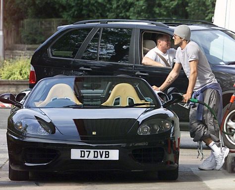 Soccer stars and their cars | David Beckham - Ferrari 360 Spider David Beckham Cars, Cars Bentley, Ferrari 360, Most Expensive Car, Road Rage, Jaguar Car, Soccer Stars, Expensive Cars, David Beckham