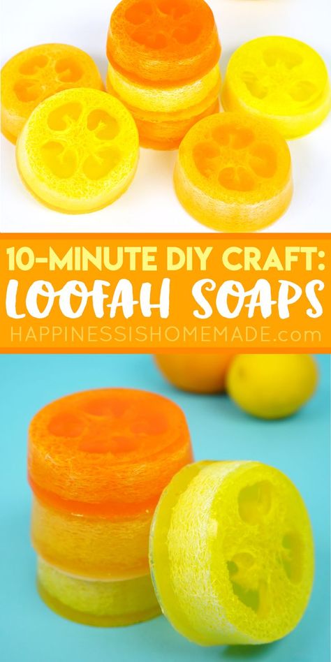 Homemade Loofah Soap, Loofah Soap Diy, Homemade Gift Idea, Savon Diy, Soap Making Recipes, Happiness Is Homemade, Loofah Soap, Soap Making Supplies, Homemade Soap Recipes