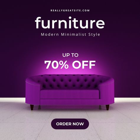 Modern Sofa Advertisement - Templates by Canva Sofa Advertising, Purple Sofa, Single Seater Sofa, Sofa Bed With Chaise, Advertisement Template, Unique Sofas, Sofa Bed Design, Old Sofa, Shaped Sofa