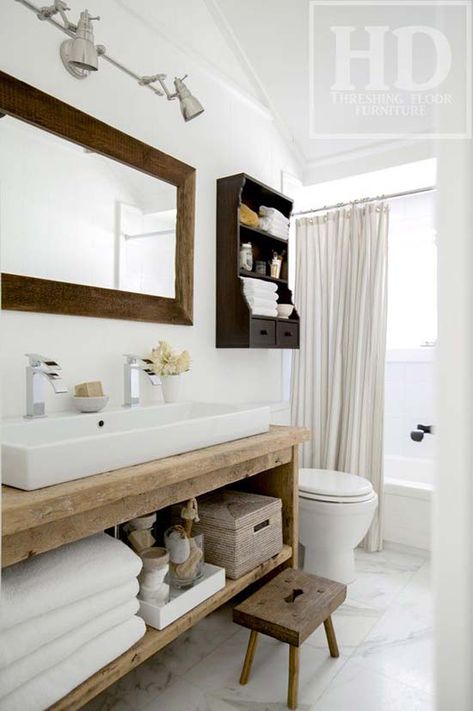 14 Amazing Farmhouse Trough Bathroom Sink Designs | Decor Home Ideas Modern Country Bathrooms, Trough Sink Bathroom, Rustic Modern Bathroom, Country Style Bathrooms, Luxury Bathroom Master Baths, Bathroom Vanity Decor, French Country Bathroom, Custom Bathroom Vanity, Bathroom Remodel Cost