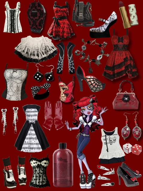 Oppereta Monster High Icon, Operetta Aesthetic Outfit, Spectra Inspired Outfits, Operetta Monster High Cosplay, Operetta Monster High Costume, Goth Aesthetic Images, Monster High Fashion Outfits, Monster High Closet, Monster High Characters Costumes