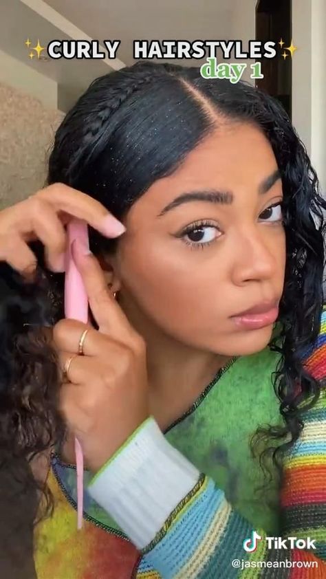 Pin by Aabbccdd on Hair [Video] | Hairdos for curly hair, Mixed curly hair, Curly hair care routine Natural Curl Hairstyle, Curl Hairstyle, Curly Hairstyle Ideas, Curly Hair Care Routine, Mixed Curly Hair, Curly Hair Videos, Cute Curly Hairstyles, Trendy Hairstyle, Curly Hair Styles Easy