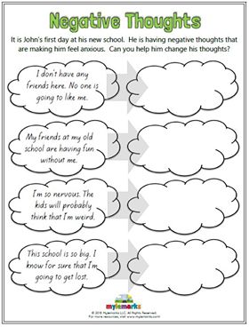 Messenger Mindfulness Worksheets For Kids, Cbt Worksheets For Kids Activities, Cbt For Kids, Negative Thoughts Worksheet, Cbt Kids, Thoughts Worksheet, Therapeutic Worksheets, Cbt Worksheets, Counseling Kids