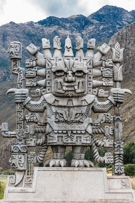 Wiracocha statue in Calca the peruvian Andes on Cuzco Peru. Wiracocha statue in #Sponsored , #Advertisement, #ADVERTISEMENT, #statue, #Cuzco, #Peru, #Calca Aztec Architecture, Inca Art, Maya Art, Aztec Culture, Inca Empire, Mayan Art, Cusco Peru, Aztec Art, Ancient Mysteries