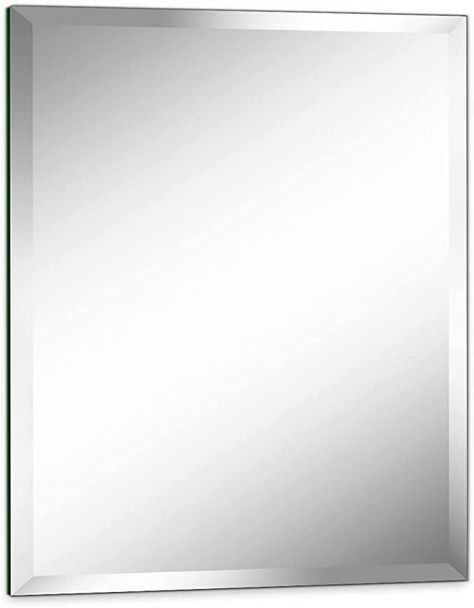 Amazon.com: UMZODO 28"x36" Frameless Rectangle Wall Mirror with 1 inch Beveled Edge for Bathroom Vanity : Home & Kitchen Beveled Mirror Bathroom, Bathroom Mirror Rectangle, Rectangle Wall Mirror, Beveled Edge Mirror, Bevelled Mirror, Rectangle Mirror, Rectangular Mirror, Beveled Mirror, Wall Mounted Mirror