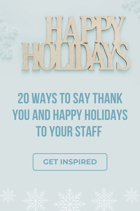 While traditional holiday bonuses and office parties are always appreciated, there are unique and creative ways to say thank you and happy holidays to your staff that can leave a lasting impression. In this guide, we’ll explore some innovative and heartfelt ways to express your appreciation and spread holiday cheer among your team, creating a joyful holiday season. Christmas Message To Employees, Christmas Staff Luncheon Ideas, Holiday Messages For Employees, Thankful Thursday Ideas For Staff, Winter Staff Appreciation Ideas, Christmas Staff Appreciation Ideas, Year End Message, Office Holiday Gifts, Volunteer Christmas