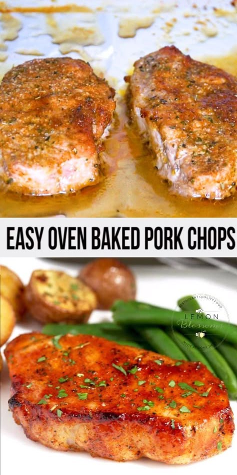 1 Inch Pork Chops In The Oven, Basic Pork Chop Recipe, Roast Pork Chops Oven, Pork Chop Cooking Time Chart, How To Cook Pork Chops In The Oven, How To Cook Pork Chops, Thick Pork Chops In Oven, Oven Pork Chops Boneless, Healthy Pork Chop Recipes Clean Eating