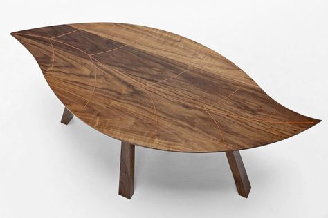 Autumn Leaf Coffee Table : Irene Banham Furniture Leaf Coffee Table, Leaf Tables, Unique Wood Furniture, Mid Century Interior, Traditional Wedding Decor, Resin Furniture, Bar Interior, Cool Woodworking Projects, Cupboard Design