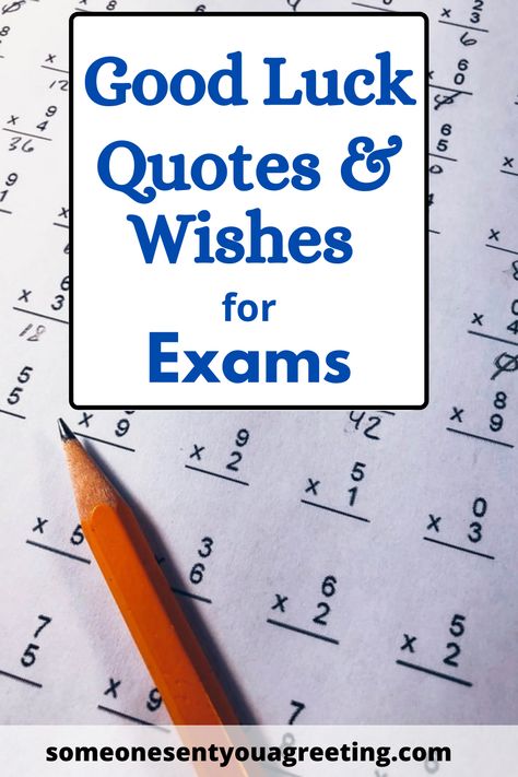 Wish someone the best of luck on their exams or a test with these good luck quotes and wishes | #goodluck #luck #exams Good Luck On Your Test, Final Exam Quotes, Exam Encouragement, Exam Messages, Exam Good Luck Quotes, Best Wishes For Exam, Exam Wishes Good Luck, Best Wishes For Success, Exam Wishes