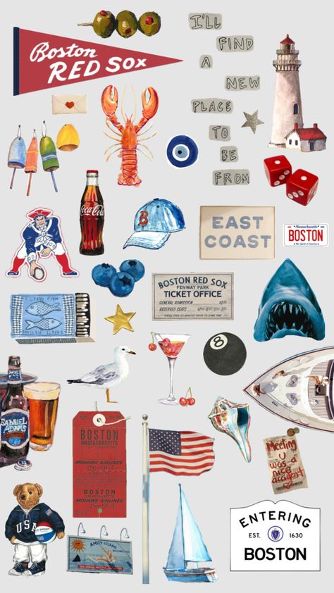 boston collage, aesthetic, massachusetts boston wall print Boston Wallpaper, Boston Aesthetic, Boston Poster, Massachusetts Boston, Art Collage Wall, Scrapbook Journal, Journal Stickers, Wall Print, My New Room