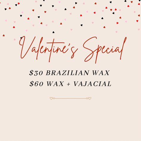 Christmas Waxing Posts, Valentines Promotion Ideas, Waxing Post, Esthetician Ideas, Esthetician Career, Valentine Treat, Esthetician Marketing, Brazilian Waxing, Valentine Treats