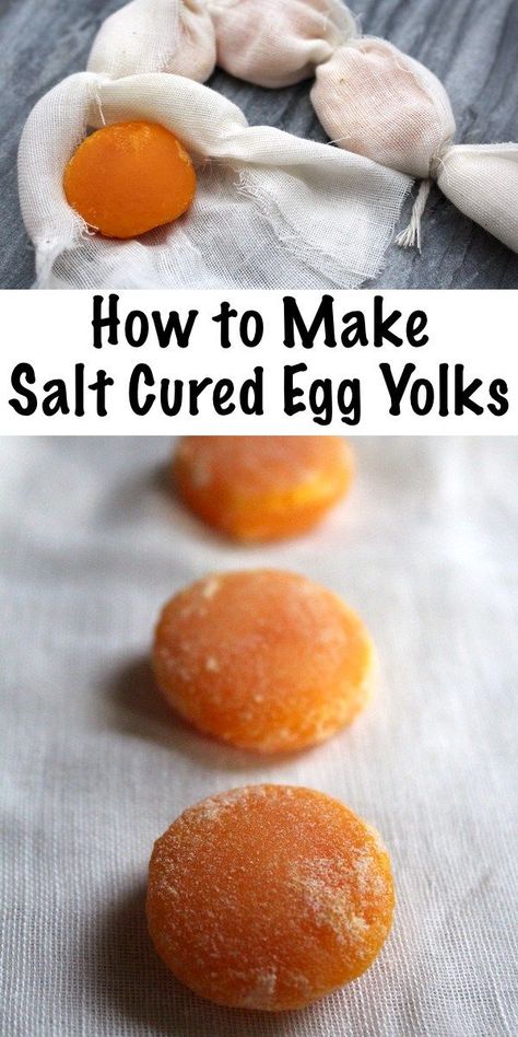 Salt Cured Egg Yolks, Egg Yolk Uses, Preserving Eggs, Egg Yolk Recipes, Cured Egg Yolk, Cured Egg, Salted Egg Yolk, Gourmet Salt, Fermentation Recipes