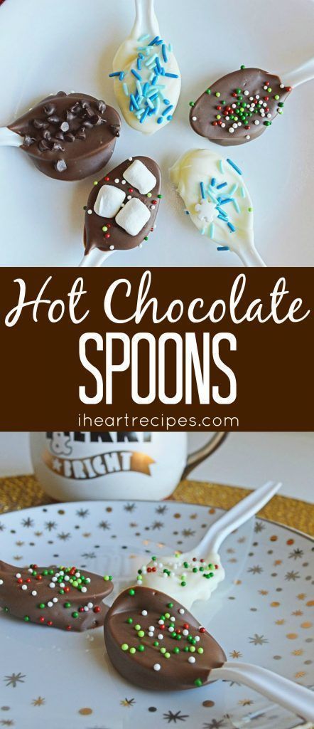 Hot Cocoa Stirrers, Cocoa Spoons, Easy Hot Chocolate, Hot Chocolate Party, I Heart Recipes, Hot Chocolate Spoons, Heart Recipes, Time Planning, Chocolate Spoons