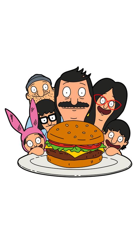 Bob Burgers Wallpaper, Bob's Burgers Wallpaper, Bobs Burgers Icons, Bobs Burger Drawings, Bobs Burgers Aesthetic, Bobs Burgers Drawing, Bob Burgers, Bobs Burgers Art, Bobs Burgers Painting Easy