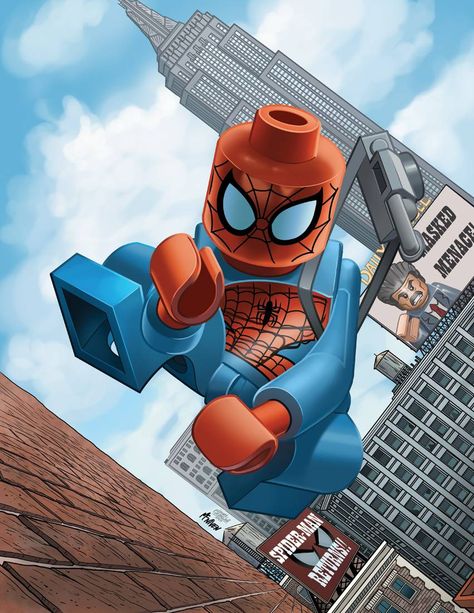 Lego Spider Man, Lego Tattoo, Lego Spider, Lego Poster, Lego Spiderman, Lego Marvel Super Heroes, Lego Minifigs, Lego Super Heroes, Lego Dc