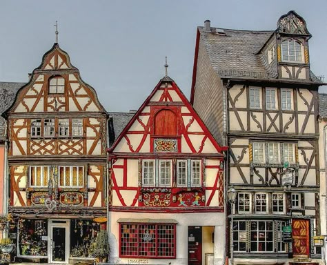 Germany Houses, Norway House, Swiss House, German Houses, Timber Frame House, German Architecture, Medieval Houses, Tudor House, Unique Buildings