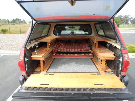 Truck Camping - Imgur Diy Truck Bedding, Truck Living, Truck Toppers, Kombi Motorhome, Auto Camping, Camping Canopy, Truck Bed Camping, Pickup Camper, Truck Bed Camper