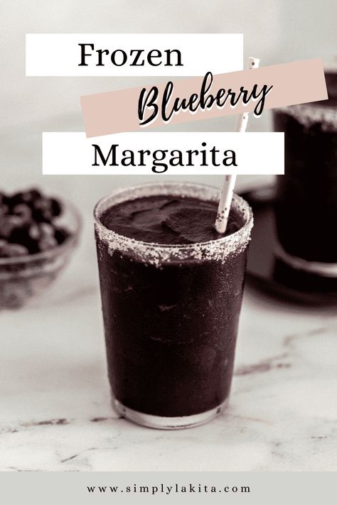 Blueberry Margarita, Blueberry Simple Syrup, Frozen Treat, Lime Wedge, Margarita Recipes, Frozen Blueberries, Simple Syrup, Simple Ingredient, Comfort Food