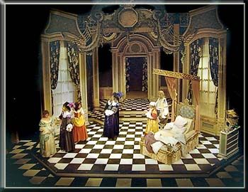 Imaginary Invalid  by Moliere - Set Design by Richard Finkelstein, Stage Designer August Strindberg, Stage Designer, Toy Theatre, Set Design Theatre, True Wallet, Samuel Beckett, Theatre Stage, Winter's Tale, Theatre Poster