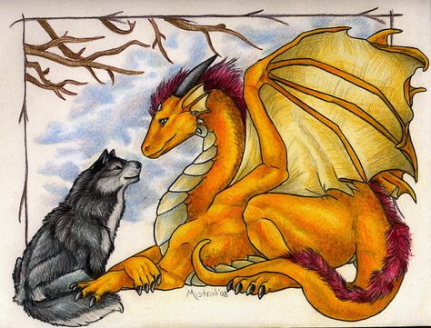 All Mythical Creatures, Tree Frog Tattoos, Celtic Magic, Dragon Wolf, Dragon Designs, Wolf Artwork, Female Vampire, Art Trade, Grey Wolf