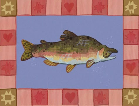 fishtober day 04: pink salmon (oncorhynchus gorbuscha) – @troutpaws on Tumblr Earthy Doodles, Salmon Illustration, Salmon Drawing, Sketchbooks Ideas, Illustration Tumblr, Ocean Stuff, Animal Illustration Art, Silly Art, Cool Fish