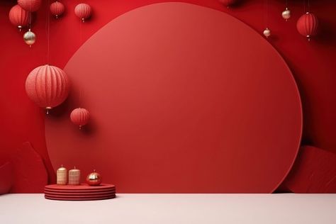 3d Backdrop, Chinese Room, Chinese New Year Celebration, New Year Backdrop, Chinese Theme, New Year Celebration, Christmas Images, Red Background, Royalty Free Photos