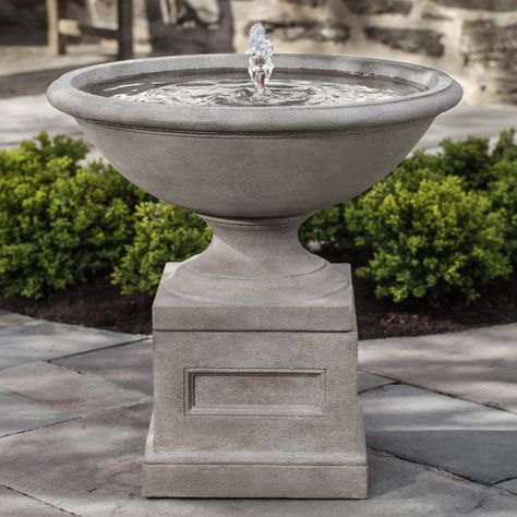 Campania International Aurelia Outdoor Fountain Concrete Fountains, Campania International, Garden Water Fountains, Bird Bath Fountain, Pond Fountains, Stone Fountains, Tabletop Fountain, Water Fountains Outdoor, Outdoor Fountain