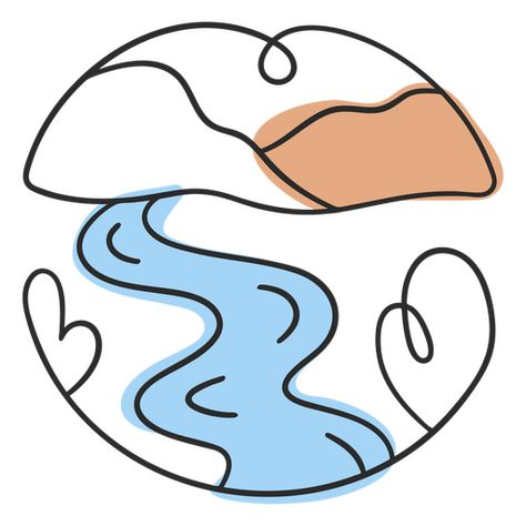 Nature scenery river doodle  PNG Design River Doodle, River Symbol, River Graphic, Graphic Facilitation, Doodle Png, Strategic Plan, Free T Shirt Design, Nature Scenery