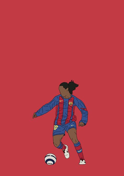 Football Poses Drawing, Football Fanart, Football Drawings, Ronaldinho Wallpapers, Active Wallpaper, Football Rug, Football Poses, Fc Barcelona Wallpapers, Football Drawing