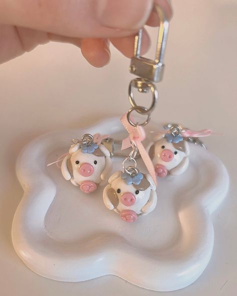 Isn’t Flo just the sweetest?! . . . . . Tags 🎀 #diykeychain #bunnykeychain #cutebunny #rabbitlove #winterfashion #claycraft #clay #polymerclay #clayart #polymerclayart #polymerclayartist #charms #claycharms #keychains #keychain #beadedjewelry #jewelry #claycreations #polymerclaycreations #handmade #homemade #aesthetic #explore #miffy #miffyandfriends Homemade Aesthetic, Keychain Clay, Cow Keychain, Mini Cows, Clay Keychain, The Cow, Polymer Clay Creations, Diy Keychain, Everything Pink