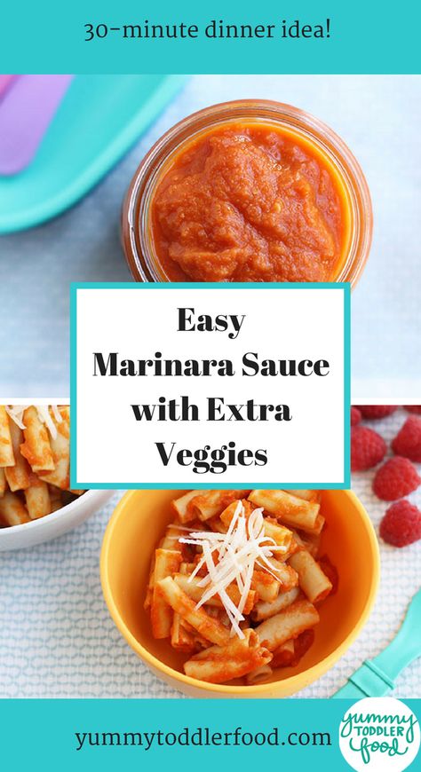 Try this easy marinara sauce recipe that's packed with extra veggies to get your kids those nutrients they need—in a super yummy format! #marinarasauce #toddlerdinner #familydinner #pastasauce Pasta Marinara, Easy Marinara Sauce, Quick Family Dinners, Marinara Sauce Recipe, Toddler Dinner, More Nutrition, Easy Veggie, Best Gluten Free Recipes, Toddler Food