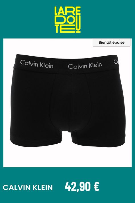 Boxers Doux Et Agréables Élastique Noir Au Niveau De La Taille Logos Gris Calvin Klein Sur La Longueur De L'élastique- Taille : L;M;S Calvin Klein Boxers, M S, Calvin Klein, Logos